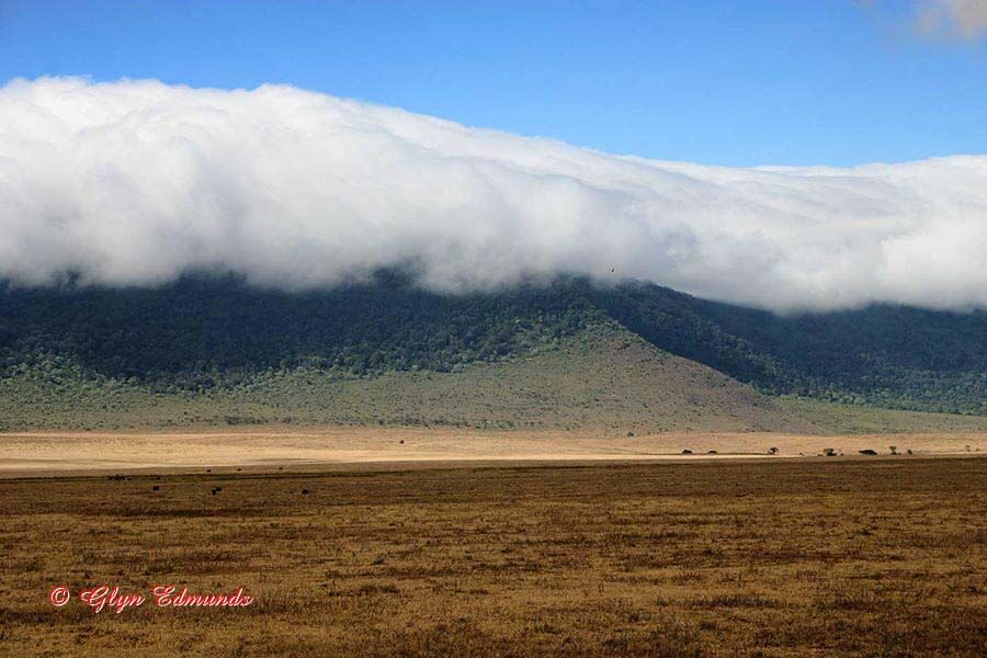 Clouds Hanging on the Rim of the Ngorongoro Crater
