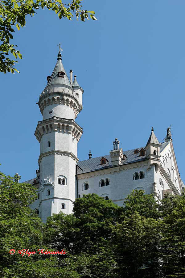 Looking up at Schloss Neushwanstein